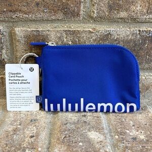 NWT Lululemon Clippable Card Pouch In Riverside/Silver